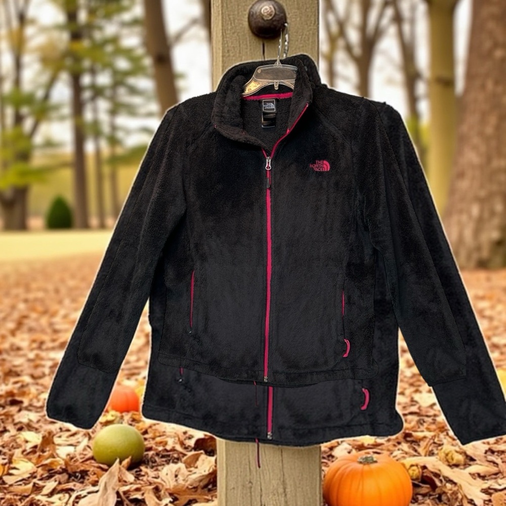 The North Face Women OSITO Fleece Full Zipper Jacket Size Large Black